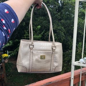 🐍👜LIZ CLAIBORNE PURSE BAG FAUX SNAKESKIN LIKENEW